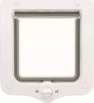 Dvikryptės durelės katėms Trixie TX-44201, 20 x 22 cm, baltos