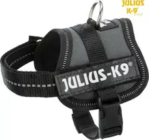 Trixie Julius- K9 ® Powerpact ® petnešos, šunims, antracitas, Baby 1 / XS: 30-40 cm / 18 mm