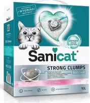 Sanicat Strong Clumps kačių kraikas, kačių kraikas, bentonitas, kūdikių milteliai, 10l, gumulavimas