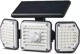 Maclean IP65 saulės šviesos diodų lempa su judesio ir prieblandos iki aušros jutikliu IP65 4W 320lm 4000K ličio jonų 1200 mAh 3 veikimo režimai Prožektorių apsauga Sodo įėjimo HQ