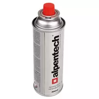 Inko Time Kartusz „Alpentech“ 380 ml dujų balionėlis, sertifikatas: Pi 0875, atitinka EN521 standartą, butanas, veikimo diapazonas nuo -10 °C iki + 40 °C, IK300