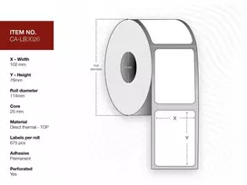 Capture Label 102x76, Core 25,