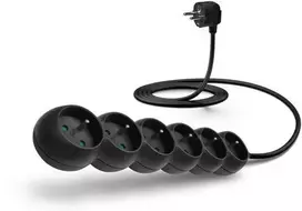 Connect It Prijunkite IT ilgintuvą 230 V, 6 lizdai, 2m, be jungiklio (juodas)