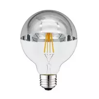 4W LED lemputė OPTONICA G95, E27, 2700K, sidabro sp. stiklas