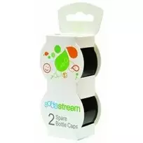 SodaStream plastikinių buteliukų dangteliai - 2 vnt, Juoda spalva