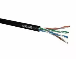 Solarix Montavimo kabelis UTP, Cat5E, drát, PE, dėžutė 100m SXKD-5E-UTP-PE