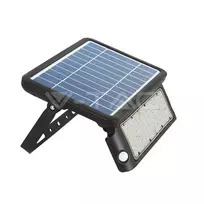 10W LED prožektorius V-TAC, 4000K (natūraliai balta), juodas, su saulės baterija