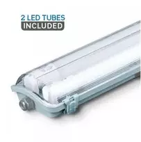 Lubinis šviestuvas 2x18W LED šviestuvas (su lempomis) V-TAC 120cm, atsparus vandeniui, 4000K (natūraliai balta)