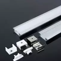 LED juostos profilis V-TAC, aliuminis, 2000x24.7x7mm, baltos spalvos.