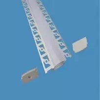 Bikuvalt LED juostos aliuminio profilis V-TAC, 2m, sidabro sp., su dangteliu ir užbaigimais