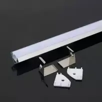 LED juostos profilis V-TAC, aliuminis, 2000x19x19mm, baltos spalvos.