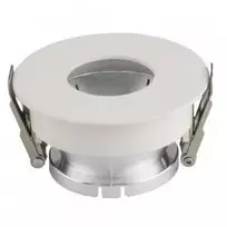 V-tac GU10 lemputės įmontuojamas rėmelis, apvalus, 80x42mm, baltos/chromo spalvos