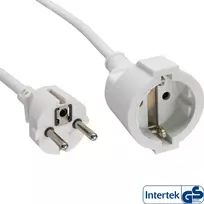 Kabelis zasilający InLine® maitinimo ilgintuvas F tipas baltas 1,5m