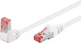 Goobay Kabelis LAN Patchcord CAT 6 S/FTP 1x90 Baltas 0,25m