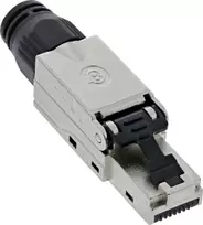 InLine ® RJ45 plug Cat.8.1 2000MBM, lauko montuojamas, ekranuotas, su užsukamu dangteliu