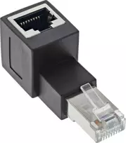 InLine 6A, RJ45 kištukas / lizdas, 90 ° kampu