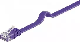 Goobay Plokščias šakutės kabelis U / UTP cat.6 violetinis 2m (96417)