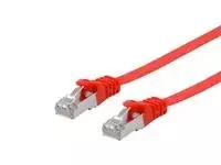 „Equip“ patch kabelis Cat6A U/FTP 2xRJ45 0,50m Raudona plokščias LSZH (607627)