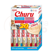 INABA Cat Churu Varieties Tuna Seafood kreminis skanėstas katėms dėžutėje, 20 vnt.