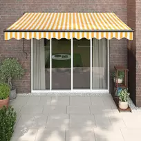 Ištraukiama markizė, geltona/balta, 3x2,5m, audinys/aliuminis