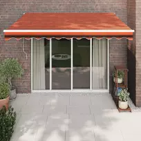 Automatinė ištraukiama markizė, oranžinė ir ruda, 3x2,5m