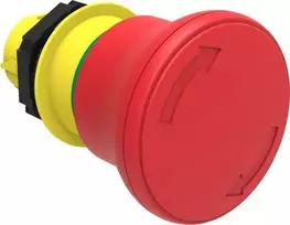 Lovato Electric Vairuokite saugos mygtuką raudonu sukdami be vidinio apšvietimo (LPCB6644)