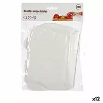 Bigbuy Home Vienkartinės pirštinės Rinkinys Skaidrus Plastmasinis (12 vnt.)