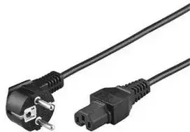 PremiumCord 230V maitinimo kabelis prie kompiuterio 2m IEC 320 C15 jungtis su grioveliu