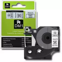 QOLTEC 50751 Tape for DYMO D1 45803/ 45808 / 19mm x 7m / Baltas/Juodas print