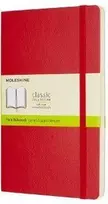 Moleskine Srl Užrašų knygutė Moleskine Classic 13x21cm, baltais lapais, minkštu viršeliu, raudonos spalvos