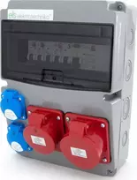 ELS Elektrotechnika Konstrukciniai skirstomieji įrenginiai 32A/5P + 16A/5P + 2*GS 230V + apsaugos + diferencialas, 11NO22C11C1F