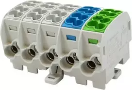 Simet Paskirstymo blokas – atšaka Al/Cu SCB 25-5X (80150) SIMBLOCK sza/no/zie 81500020