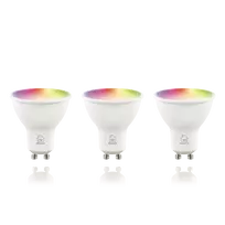 LED išmanioji lemputė DELTACO SMART HOME 3 vnt. pakuotėje, GU10, WiFI 2.4GHz, 5W, 470lm, pritemdoma, 2700K-6500K, 220-240V, RGB / SH-LGU10RGB-3P