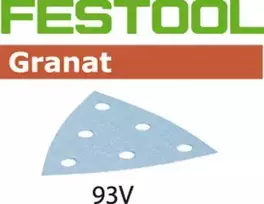 Festool Šlif. popierius delta šlifuokliui; Granat; 93 V; P150; 100vnt.