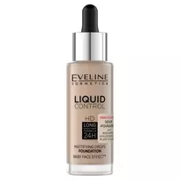 Eveline Cosmetics Liquid Control HD Long Lasting Formula 24H makiažo pagrindas su lašintuvu 025 Light Rose 32ml