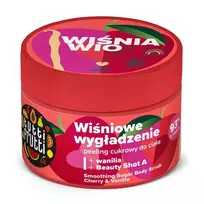Farmona Tutti Frutti glotninamasis cukraus kūno šveitiklis vyšnių ir vanilės + Beauty Shot A 300g