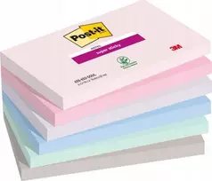 Post-It 3M Post-it® Super lipdukai, SOULFUL, 76x127mm, 6x90 kortelės.