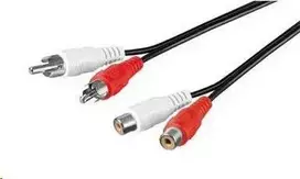 Kabelis PremiumCord RCA (Cinch) x2 - RCA (Cinch) x2 2m juoda (kjackcmf2-2)