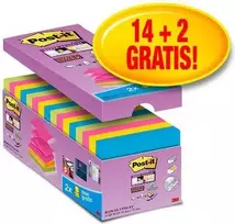 Post-it lipnus padas SUPER STICKY Z-NOTES R330-SS-VP16 76x76mm įvairių spalvų, 16 vienetų (3M0584)