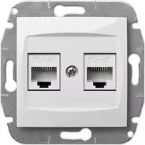 Elektro Plast Nasielsk Elektro-Plast Carla kompiuterio lizdas 2xRJ45 katė 5E balta (1749 -10)
