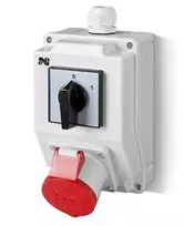 Elektro-Plast montavimo rinkinys su 32A 5P lizdu RS-Z L-0-P raudona (6274-20)
