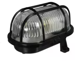 Pawbol kanalas šviestuvas ODAR 60W E27 su tinklelio plastiko IP44 juoda (D.3151C)