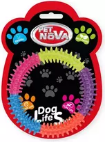 PET NOVA DENTAL spalvotas spygliuotas minkštas žiedas 12.5cm 2vnt