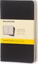 Užrašų knygutė Moleskine Cahier 9x14cm, langeliais, minkštu viršeliu, juodos spalvos