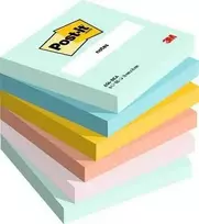 Lipnūs lapeliai 3M Post-it® Beachside 76mmx76mm 6 vnt. po100 lapelių