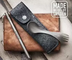 Light My Fire Spork & Straw Kit titano kelioninių įrankių rinkinys su dėklu