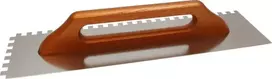 EPM nerūdijančio plieno plūdė su medine rankena 130x380mm dantukas 6 (E-313-8382)