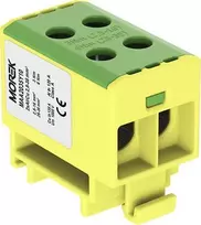MOREK Geležinkelio jungtis 2.5-35mm2 gelsvai žalia 4 skylė AL / CU TH35 1P MA2035Y10 Morek 4054