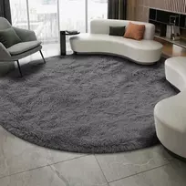 Strado Šaggy apvalus kilimas Strado 180x180 GreyNight (Tamsiai pilka) universalus