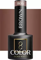 Activeshop Hibridinis nagų lakas Ocho Nails Brown, 806 rudas, 5 g